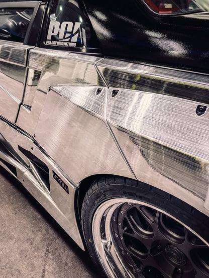 FK101 - Cyber Steal (Silver Chrome Brushed) Dynamic PPF [Dry Apply]